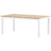 Loungetisch Brasilia - Weiß/Teakfarben, KONVENTIONELL, Holz/Metall (110/60/45cm) - Gardenson