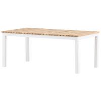 Loungetisch Brasilia - Weiß/Teakfarben, KONVENTIONELL, Holz/Metall (110/60/45cm) - Gardenson