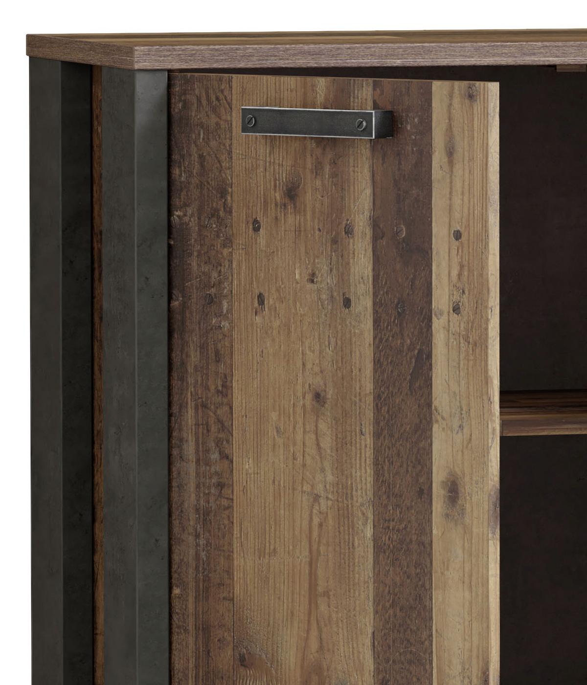 Kommode B 86 Cm Cliff Old Wood Vintage - Dunkelgrau/Braun, KONVENTIONELL, Holzwerkstoff/Kunststoff (86/115/42cm) - MID.YOU