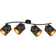 Strahler Josue 4-flammig L: 79,5 Cm - Goldfarben/Schwarz, ROMANTIK / LANDHAUS, Kunststoff/Metall (79,5/18,2cm) - James Wood