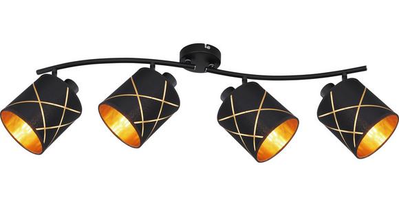 Strahler Josue 4-flammig L: 79,5 Cm - Goldfarben/Schwarz, ROMANTIK / LANDHAUS, Kunststoff/Metall (79,5/18,2cm) - James Wood