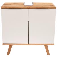 Spodní skříňka Turin šířka 60cm - bílá/dub wotan, Moderní, kov/dřevo (60/60/30cm)