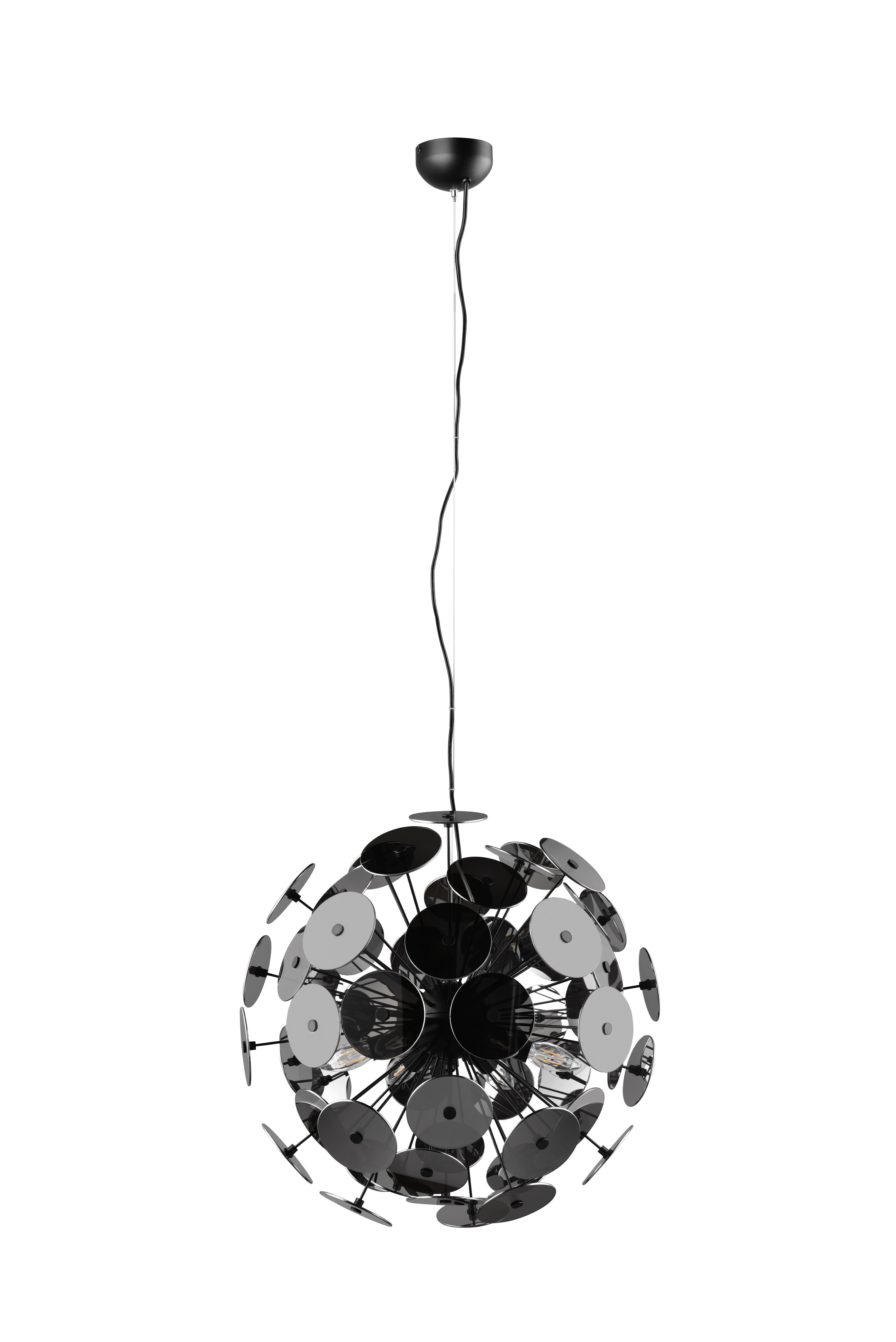 Pendelleuchte 309900657  Discalgo - Chromfarben/Schwarz, Design, Glas/Metall (54/150cm) - Trio Leuchten