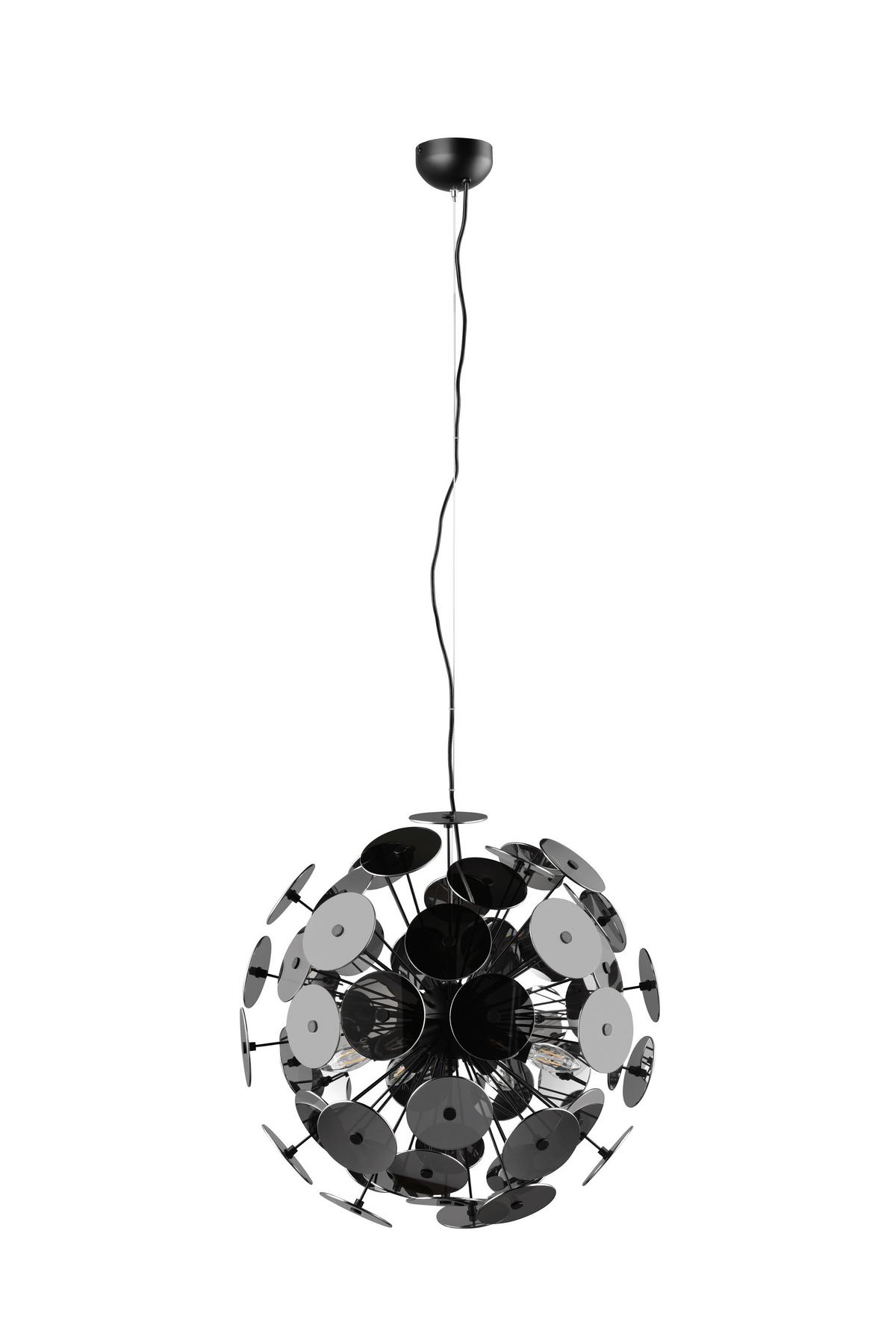 Pendelleuchte 309900657  Discalgo - Chromfarben/Schwarz, Design, Glas/Metall (54/150cm) - Trio Leuchten