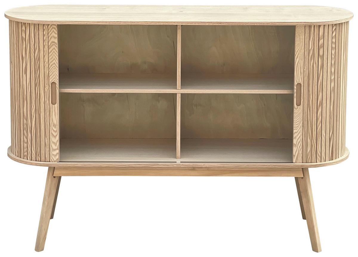 Komoda Skandy - prírodná farba, Modern, drevo/kompozitné drevo (120/80/35cm) - Premium Living