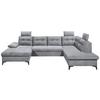 Wohnlandschaft Durban U Grau U: 170/324/218 cm - Schwarz/Grau, KONVENTIONELL, Textil (170/324/218cm) - MID.YOU