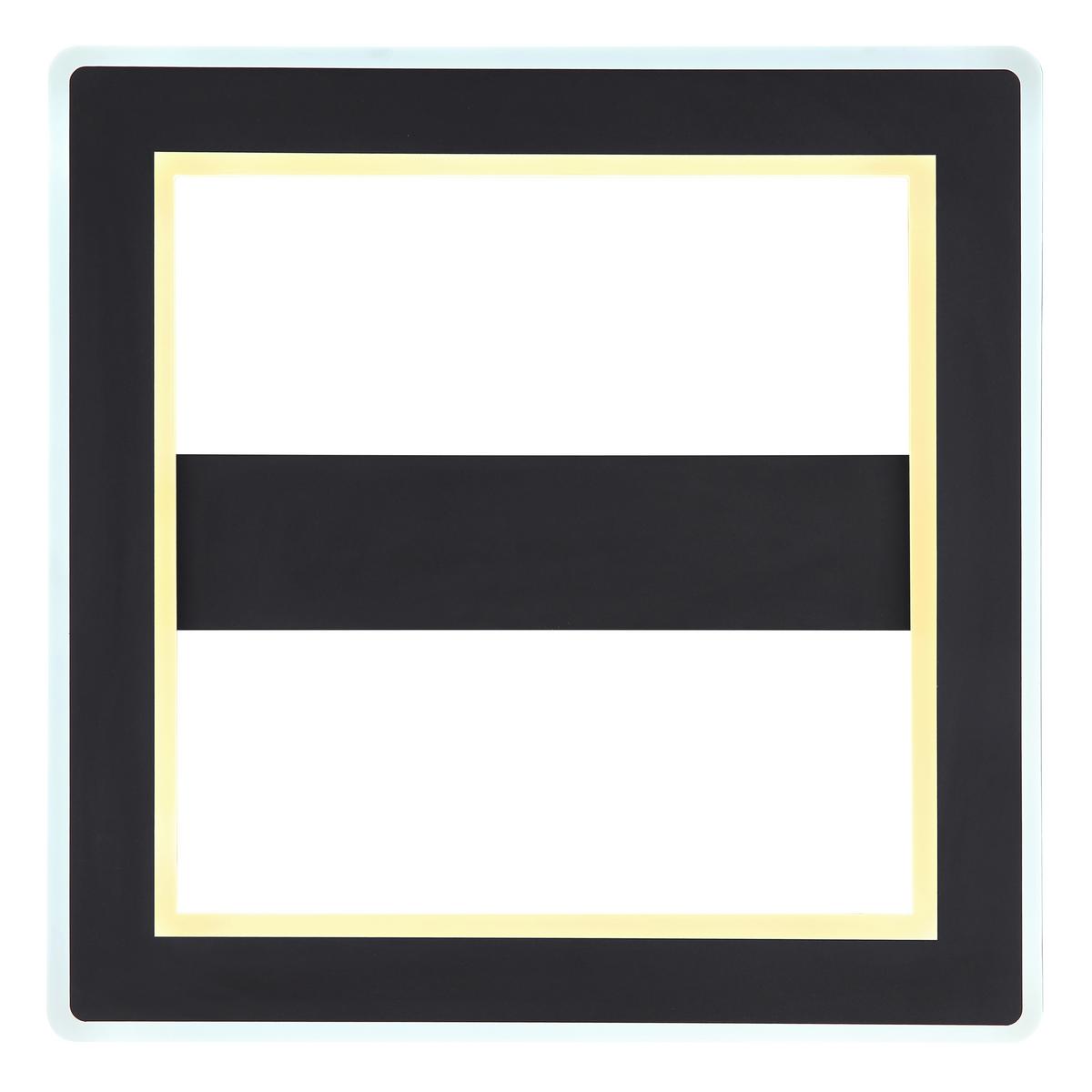 LED-Deckenleuchte 67269-30 - Opal/Schwarz, Design, Kunststoff/Metall (45/45/5cm) - Globo