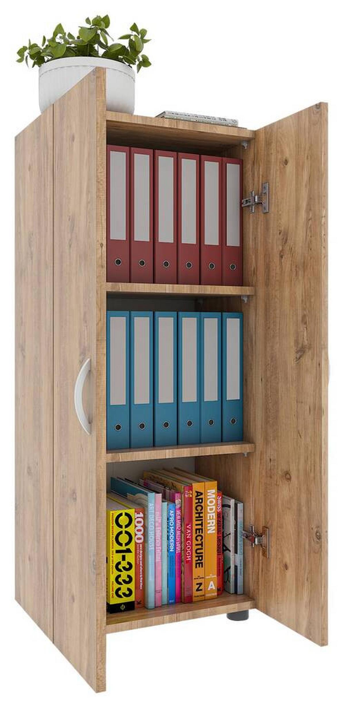 Aktenschrank Stehend Ulas 3 Honigeiche Dekor B: 49 cm - Honigeiche, MODERN, Holzwerkstoff (49/108/34cm) - MID.YOU