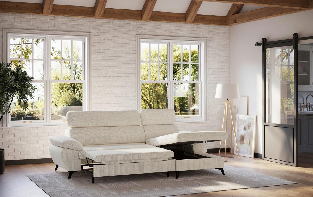 Sarokkanapé Hudson - textil (261/166cm)