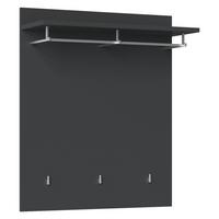 Garderobenpaneel Spring Anthrazit B: 86 cm - Anthrazit, MODERN, Holzwerkstoff (86/101/29,6cm)