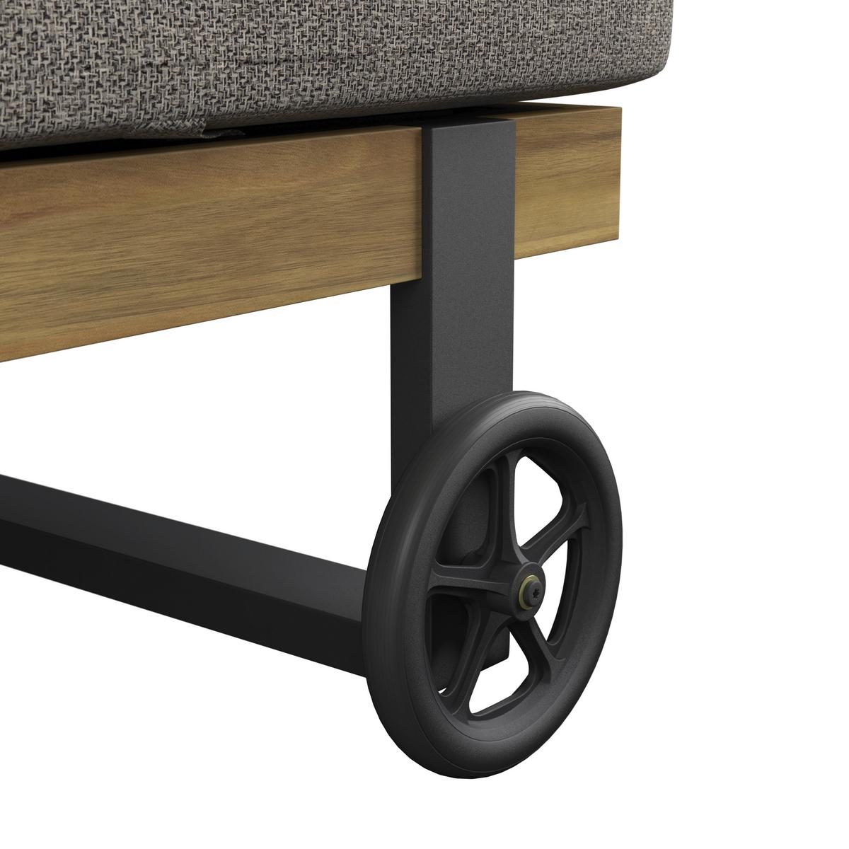 ZÁHRADNÉ LEŽADLO ELENYI - sivá, Modern, kov/drevo (200cm) - Bessagi Garden