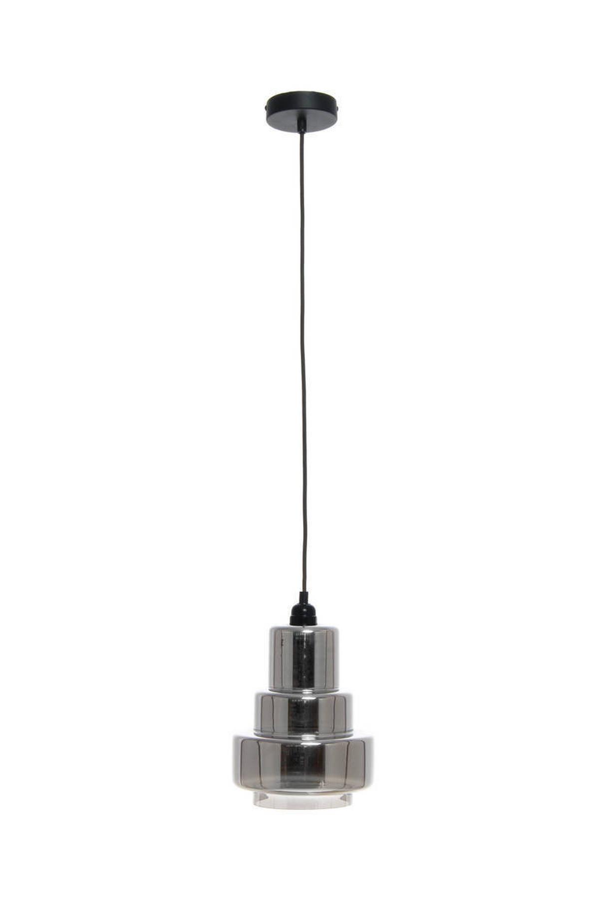 Hängeleuchte Evy H: 29 Cm 1-Flammig - Silberfarben, Trend, Glas (20/29/20cm) - Kayoom
