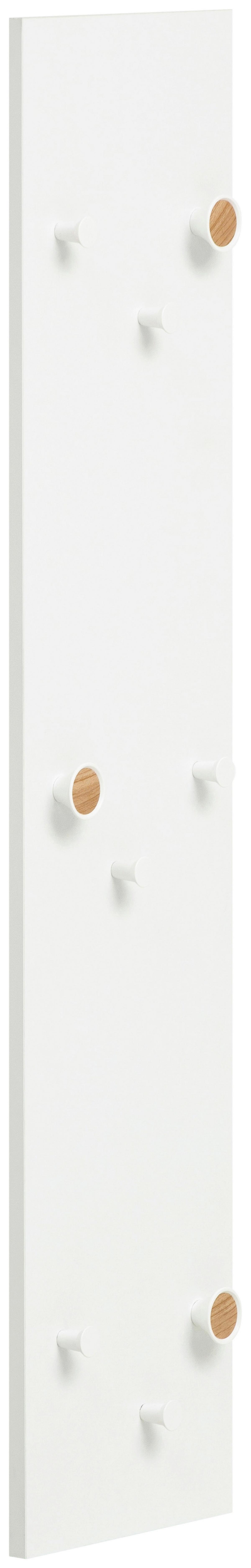 Garderobenpaneel Bjarne, Weiß B: 24,5 Cm - Weiß, Design, Holzwerkstoff (24,5/109/2,6cm) - MID.YOU