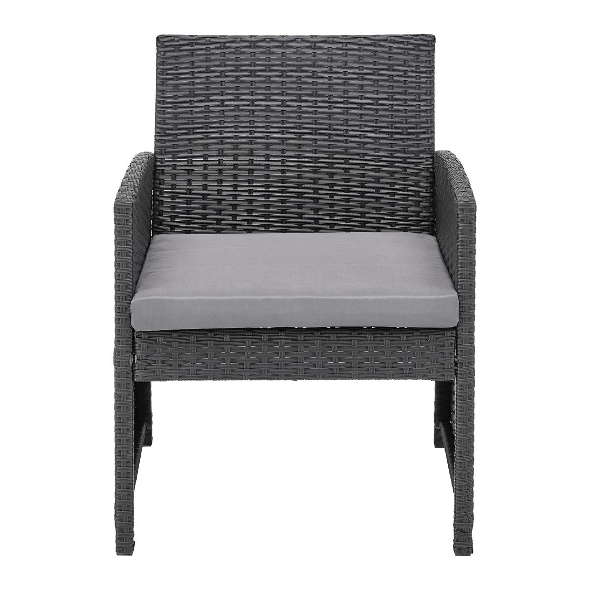 TERASOVÁ SEDACÍ SOUPRAVA MICHELLE - šedá/černá, Moderní, kov/textil - Mömax