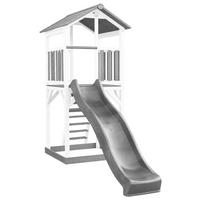 Spielturm A025.120.82 - Weiß/Grau, KONVENTIONELL, Holz/Kunststoff (111,2/241,9/349cm) - Ambia Garden