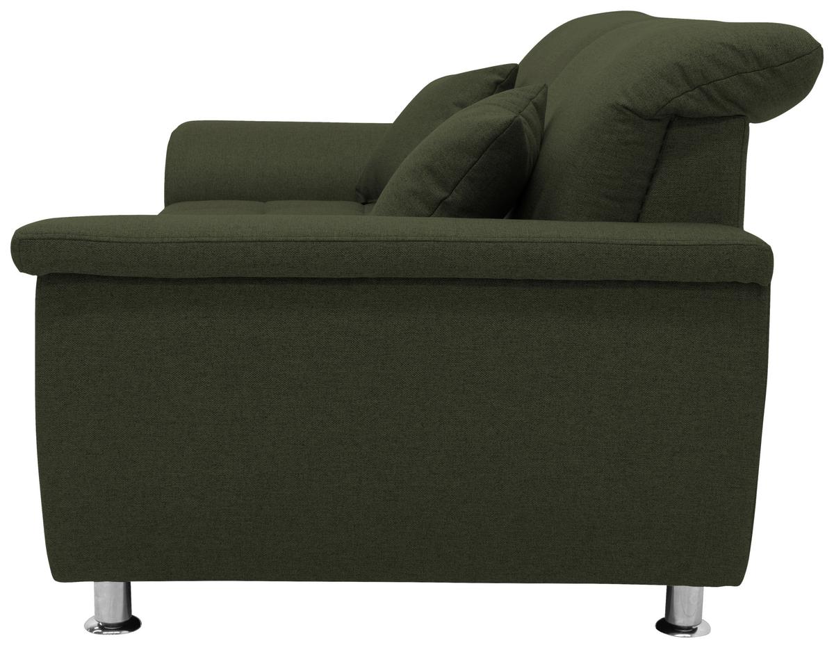 2-sitzer-sofa Kopfteil Verstellbar Franzi Grün - Chromfarben/Grün, KONVENTIONELL, Textil (190/81/105cm) - MID.YOU