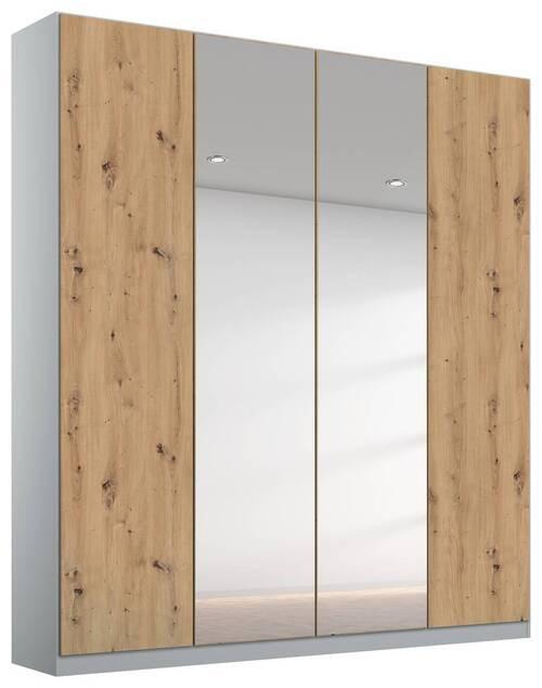Drehtürenschrank Mit Spiegel 181 cm Alabama Extra Hellgrau