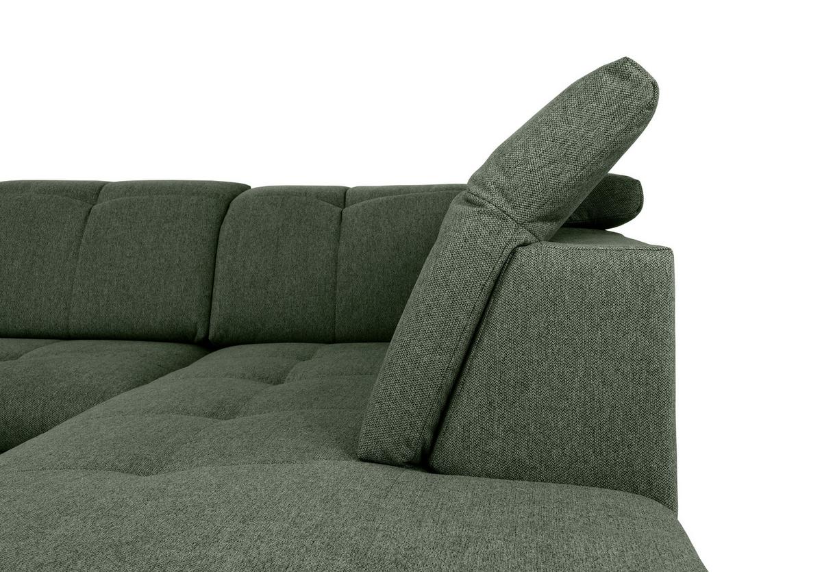 Wohnlandschaft Ramzes Grün U: 173x328x215 cm - Grau/Grün, Design, Textil (173/328/215cm) - MID.YOU