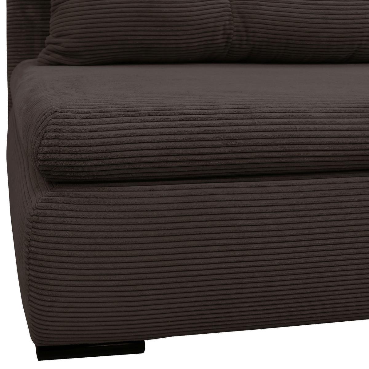 Schlafsofa mit Bettkasten Yellow B: 154 cm Cord Braun - Schwarz/Braun, Design, Textil (154/93/85cm) - MID.YOU