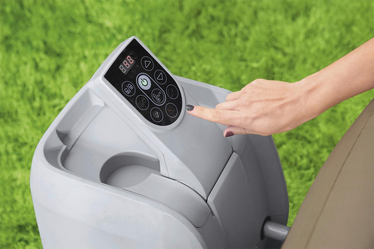 Whirlpool Aufblasbar Palm Springs Ø196 X H 71 cm - Hellbraun/Weiß, KONVENTIONELL, Kunststoff (196/71cm) - Bestway