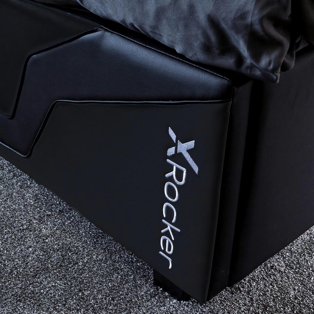 Bett inkl. Bettkasten U. Rost Schwarz, Lf: 90x200 cm - Schwarz, MODERN, Holzwerkstoff (90/200cm) - X Rocker