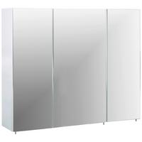 Spiegelschrank Basic 900 3 Türen, Weiß - Weiß Hochglanz, MODERN, Glas/Holzwerkstoff (90/70,7/16cm) - MID.YOU