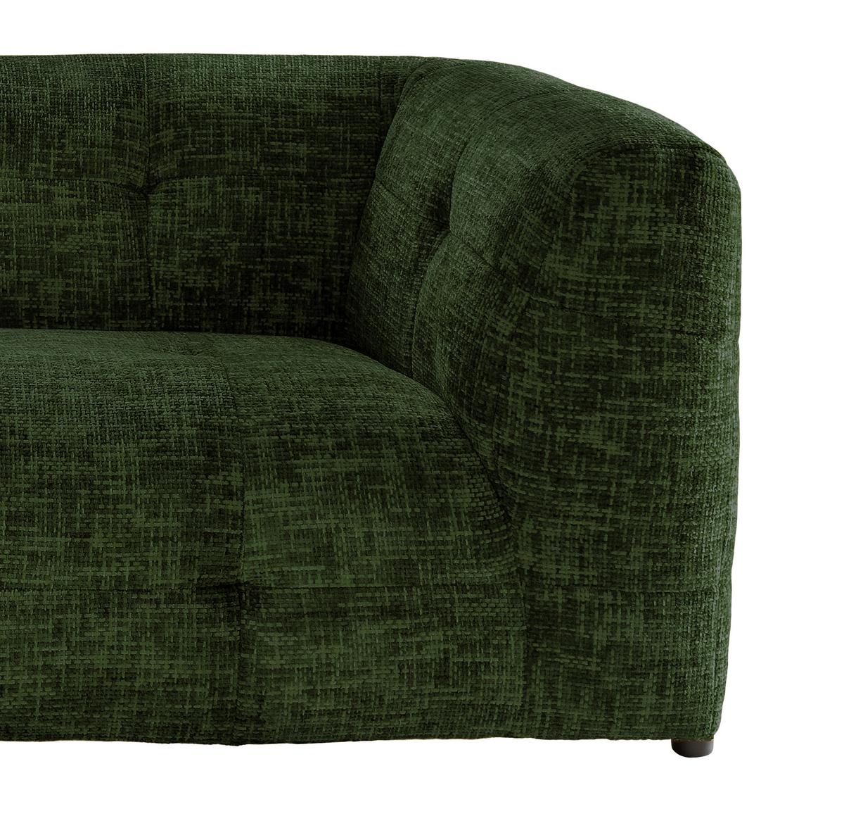 2-sitzer-sofa Velice, Dunkelgrün B: 184 Cm - Dunkelgrün/Schwarz, Design, Textil (184/72/95cm) - Livetastic