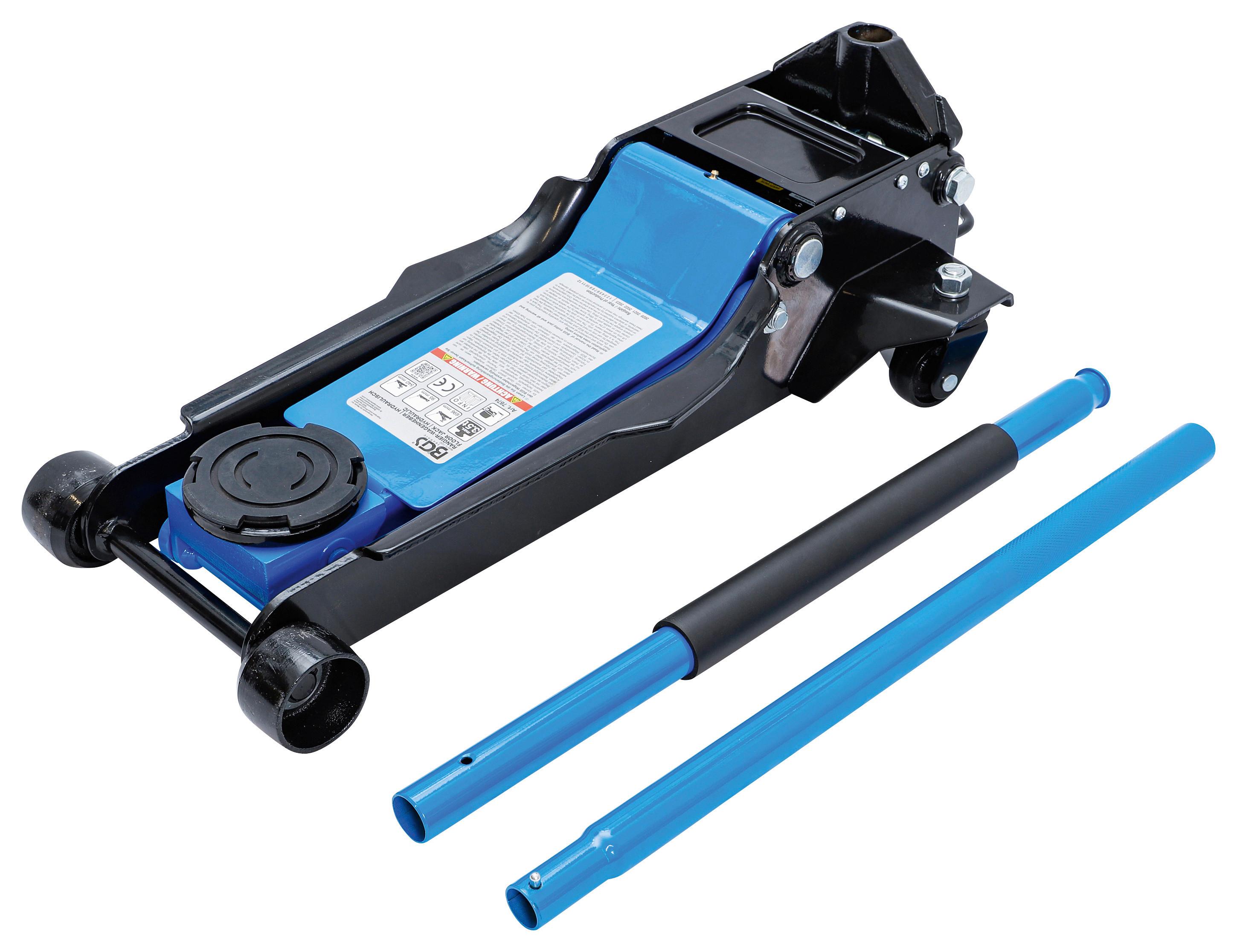Rangier-Wagenheber hydraulisch Blau/Schwarz B: 36,8 cm - Blau/Schwarz, Basics (36,8/124,7/69,6cm)