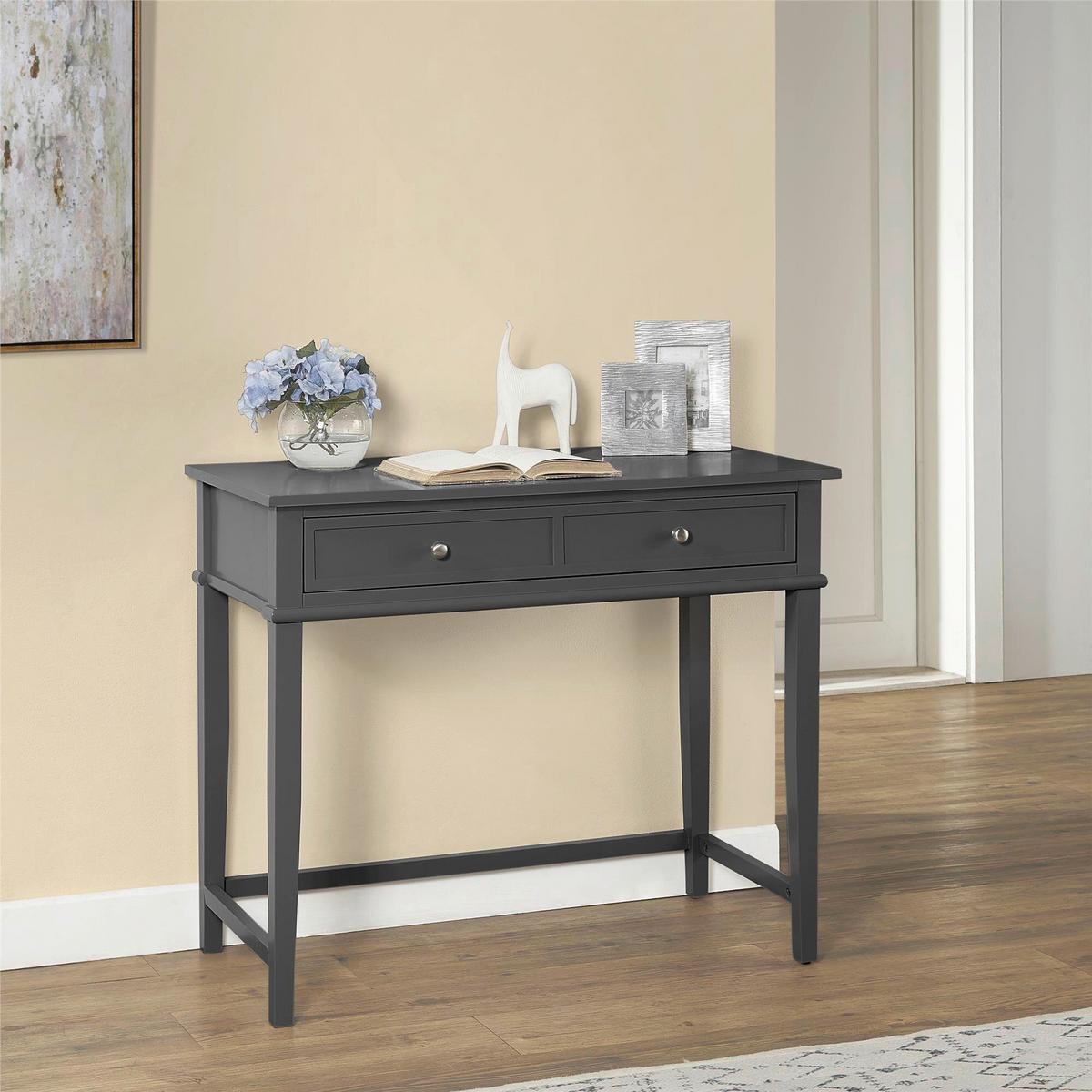 Schreibtisch Franklin Schwarz L: 89cm - Schwarz, Design, Holzwerkstoff (89/75/45cm) - MID.YOU