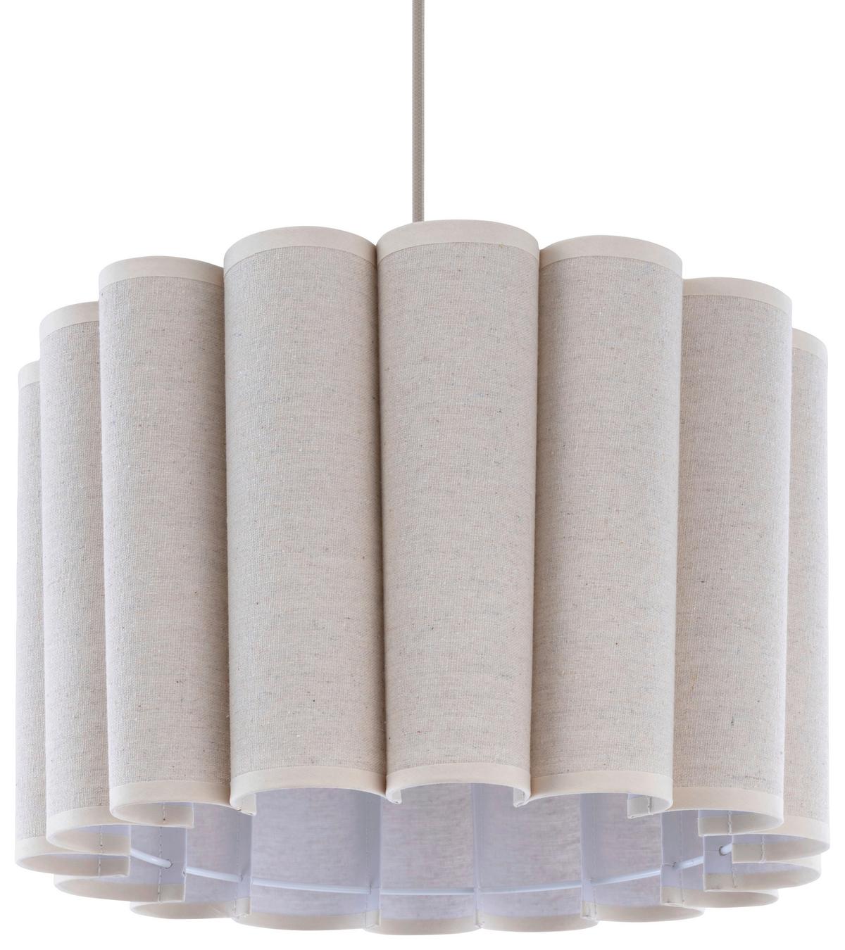 ZÁVĚSNÉ SVÍTIDLO SEJLA - béžová, Moderní, kov/textil (40/40/120cm) - Mömax