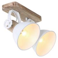 Deckenspots Gearwood - Anthrazit, Trend, Holz/Metall (32/19/17cm)