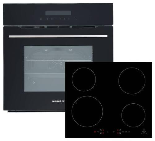 Einbauherd-set Pyroset94295i B: 59,5 Cm Elektro-Glaskeramik - Schwarz, Trend, Glas/Kunststoff (59,5/59/57,5cm) - Respekta