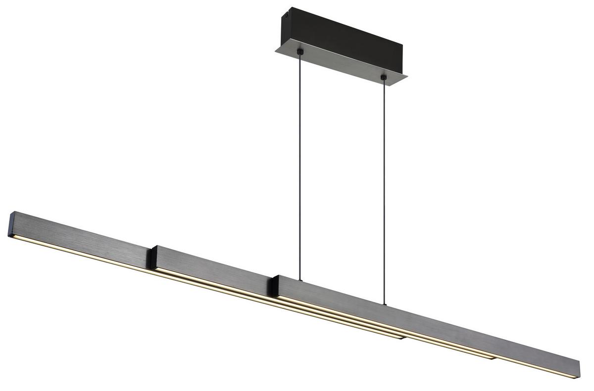 LED-Hängeleuchte 17016 - Dunkelgrau/Opal, Design, Kunststoff/Metall (95-150/7,5/80-150cm) - Globo