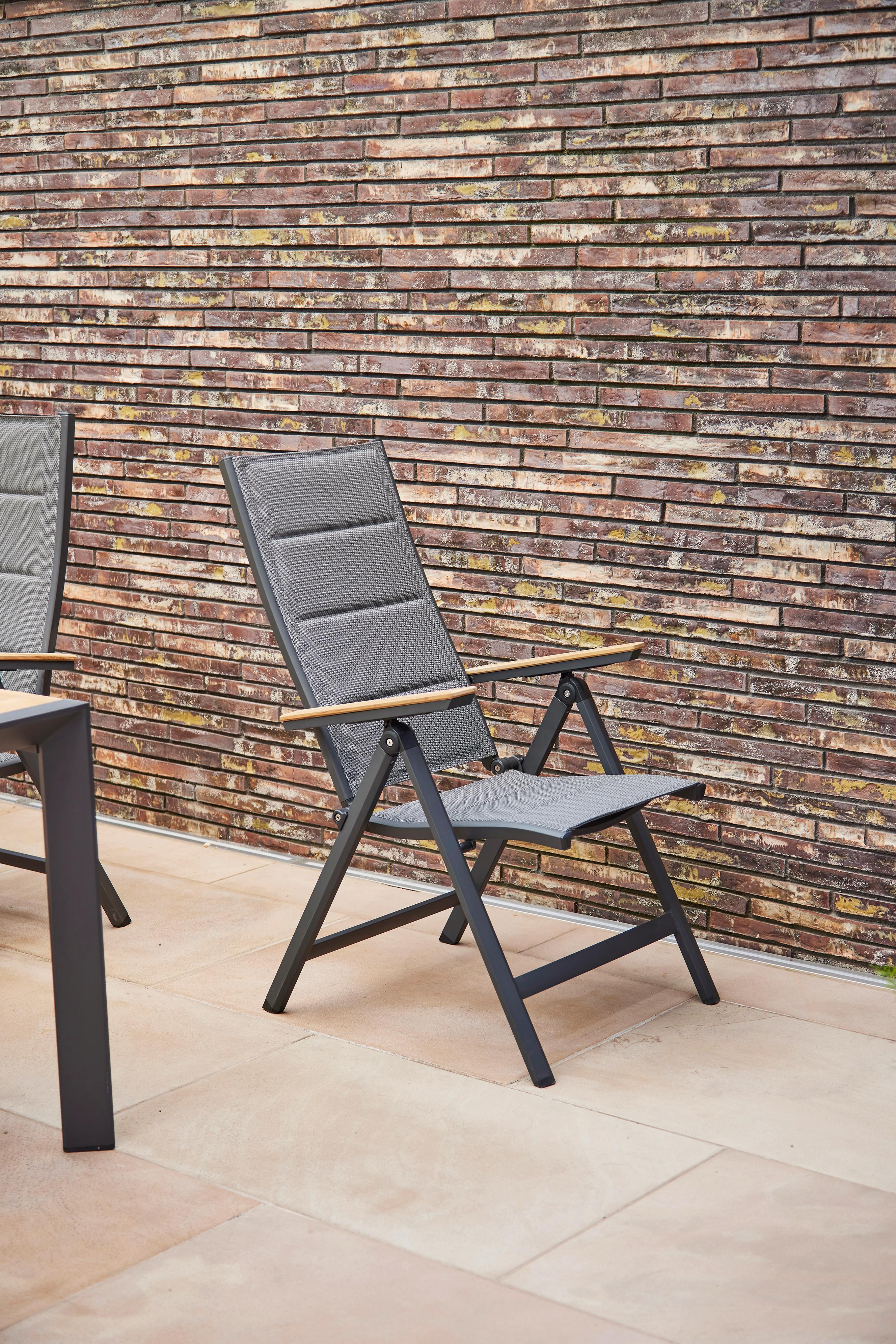 Gartenklappsessel N40077 - Anthrazit, KONVENTIONELL, Holz/Kunststoff (59/110/68cm) - Siena Garden