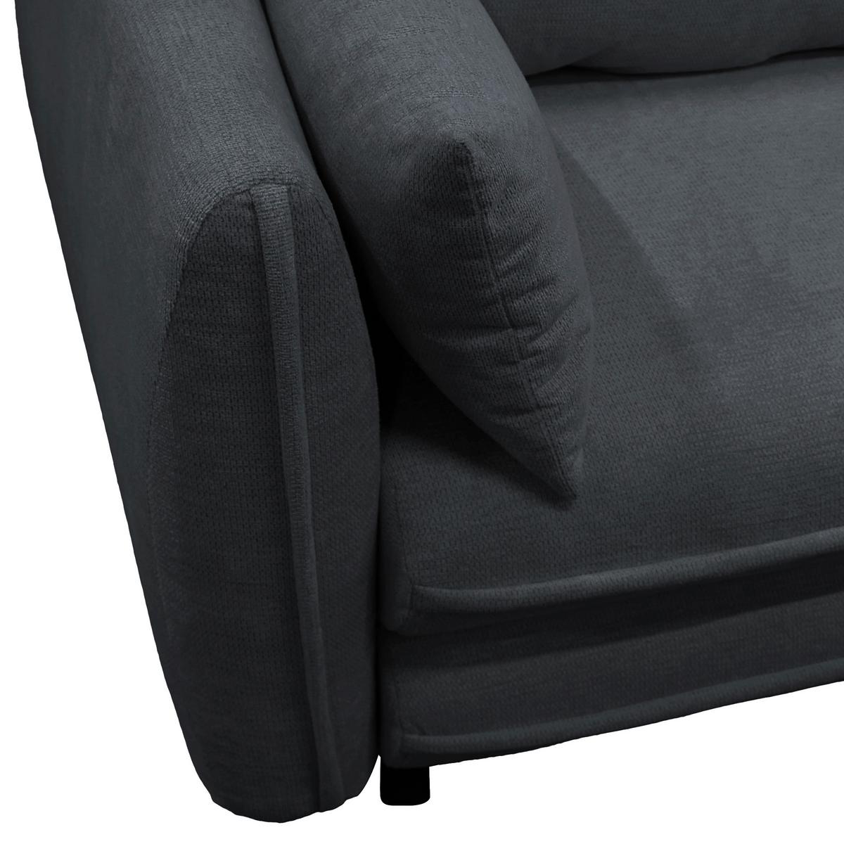 Ecksofa Vivaldi Schwarz S: 240x201 cm - Schwarz, Design, Textil (240/201cm) - MID.YOU