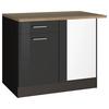 Eckunterschrank Mailand Graphitfarben B: 110cm - Graphitfarben/Sonoma Eiche, MODERN, Holzwerkstoff (110/85/60cm) - Held