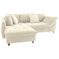Ecksofa mit Schlaffunktion Agira Beige 190x250cm - Chromfarben/Beige, Design, Textil (190/250cm) - P & B