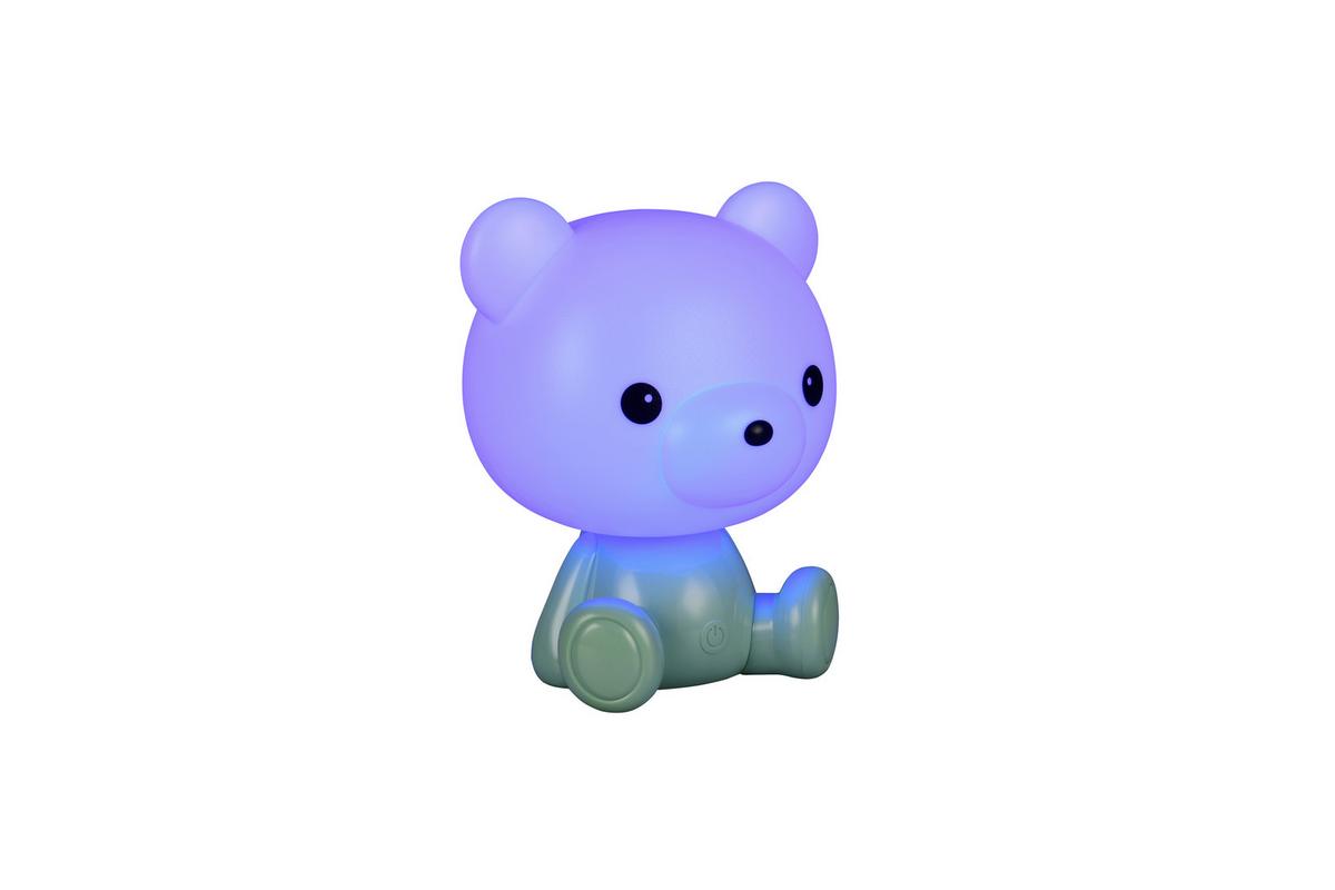 LED-Tischleuchte Cutie Grün Weiß B: 19 cm - Weiß/Grün, LIFESTYLE, Kunststoff (21/19/25,5cm)