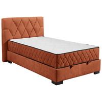Boxbett Nagol B - Cognac/Schwarz, MODERN, Holzwerkstoff/Textil (120/200cm) - MID.YOU