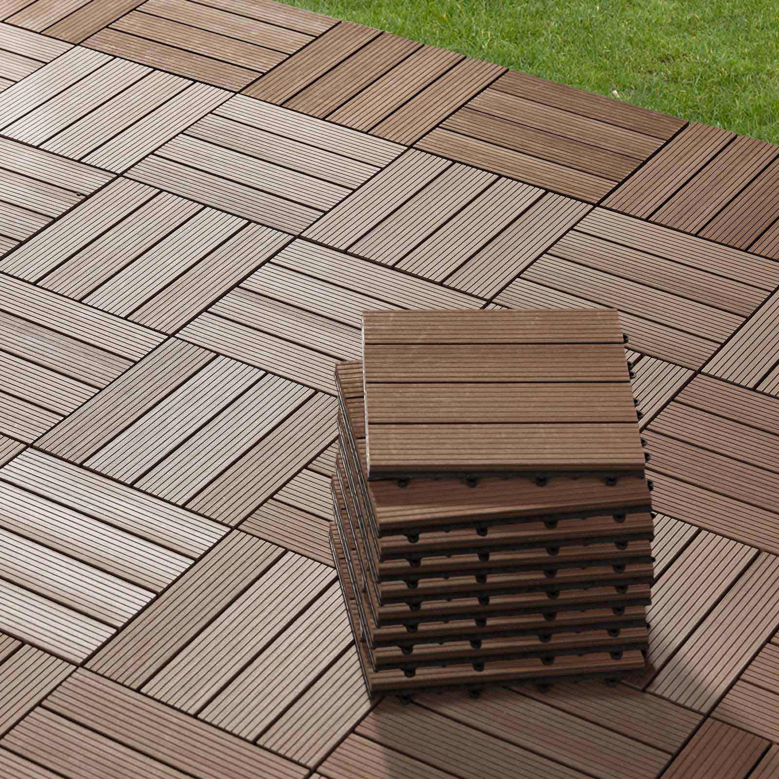Terrassenfliese Noah 9er-Set je ca. 30x30 cm Kunststoff
