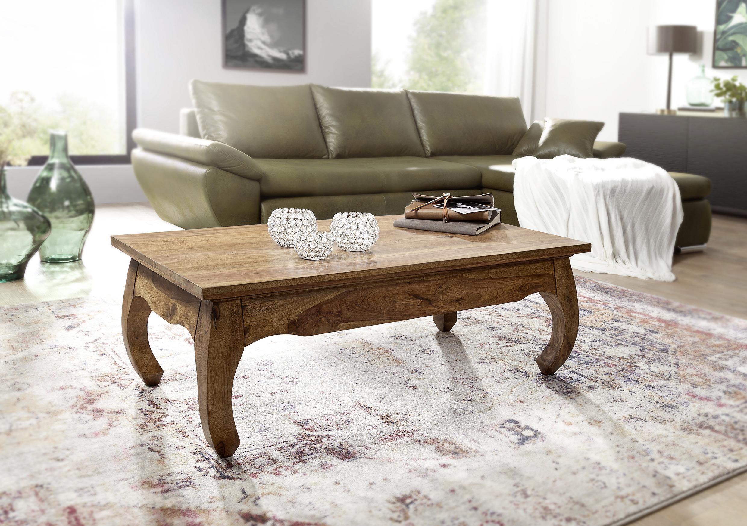 Couchtisch Holz Massiv Opium, Sheesham - Sheeshamfarben, Design, Holz (110/60/40cm) - MID.YOU