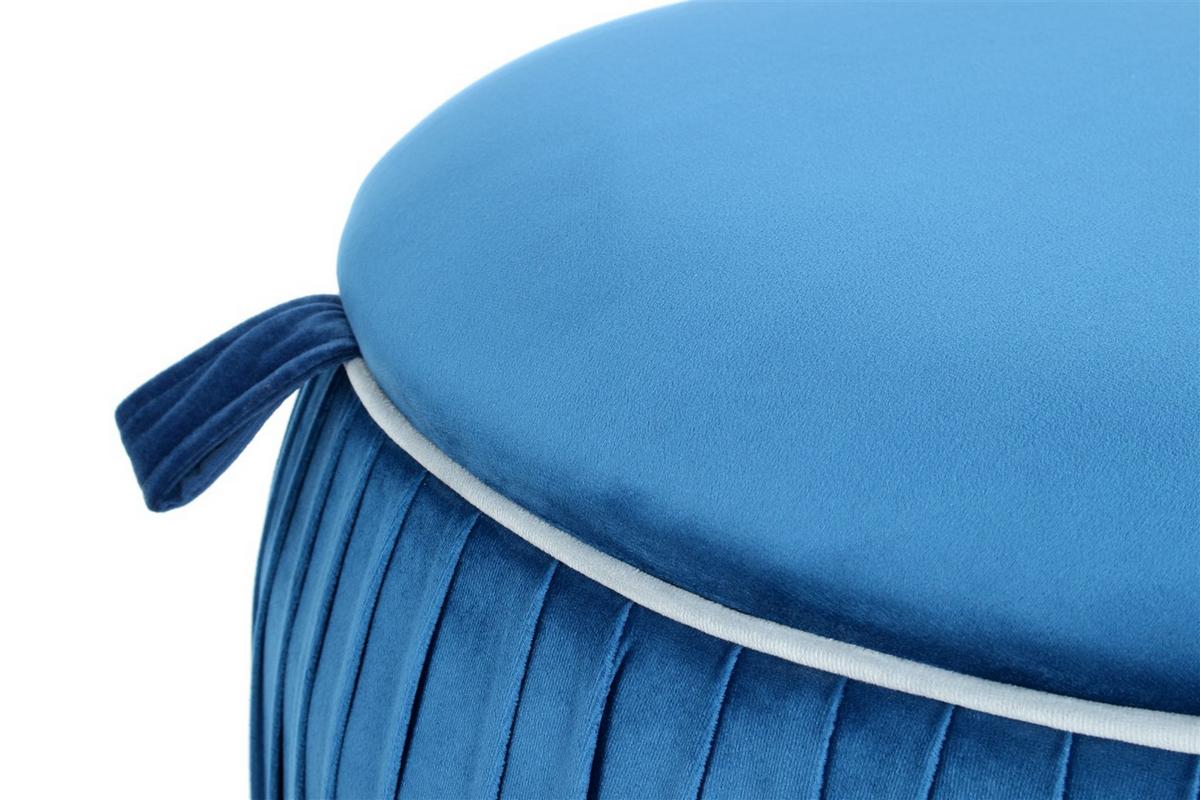Hocker Adoree Bau B: 63 Cm - Blau, Design, Textil (63cm) - Kayoom