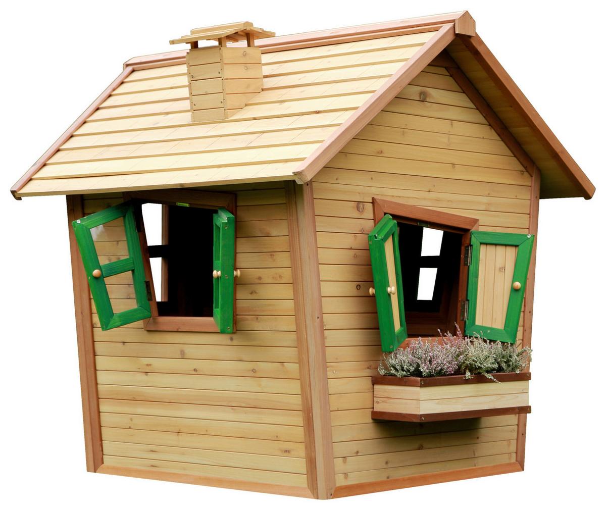 Spielhaus A030.044.00 - Braun/Grün, KONVENTIONELL, Holz (144/146/157cm) - Ambia Garden