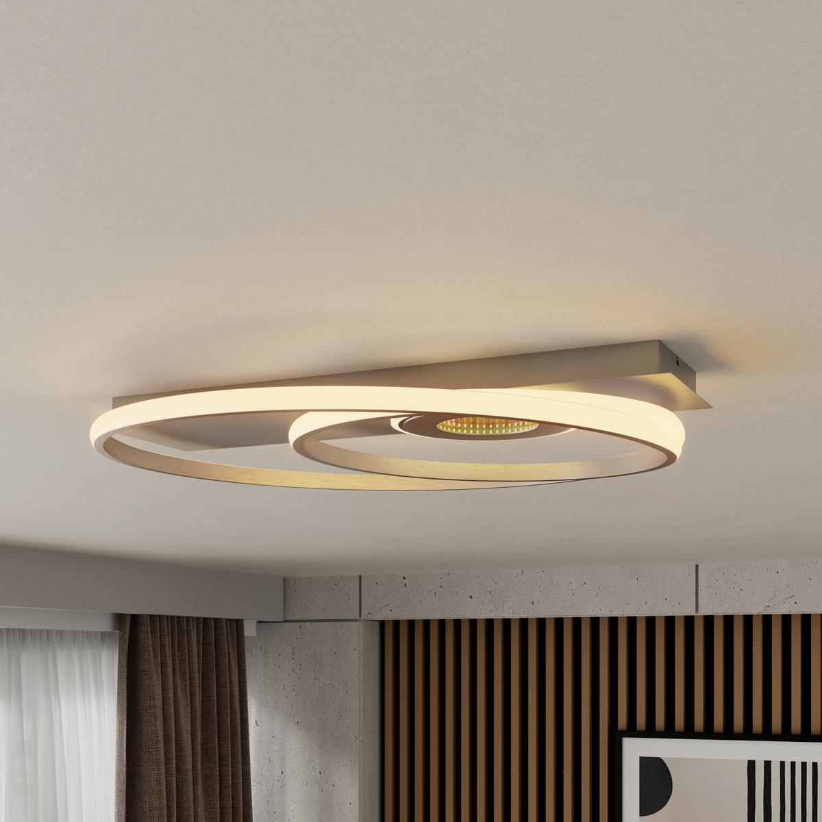 LED-Deckenleuchte CAMILLA - Silberfarben/Alufarben, Basics, Kunststoff/Metall (65/60/6cm) - Luca Bessoni