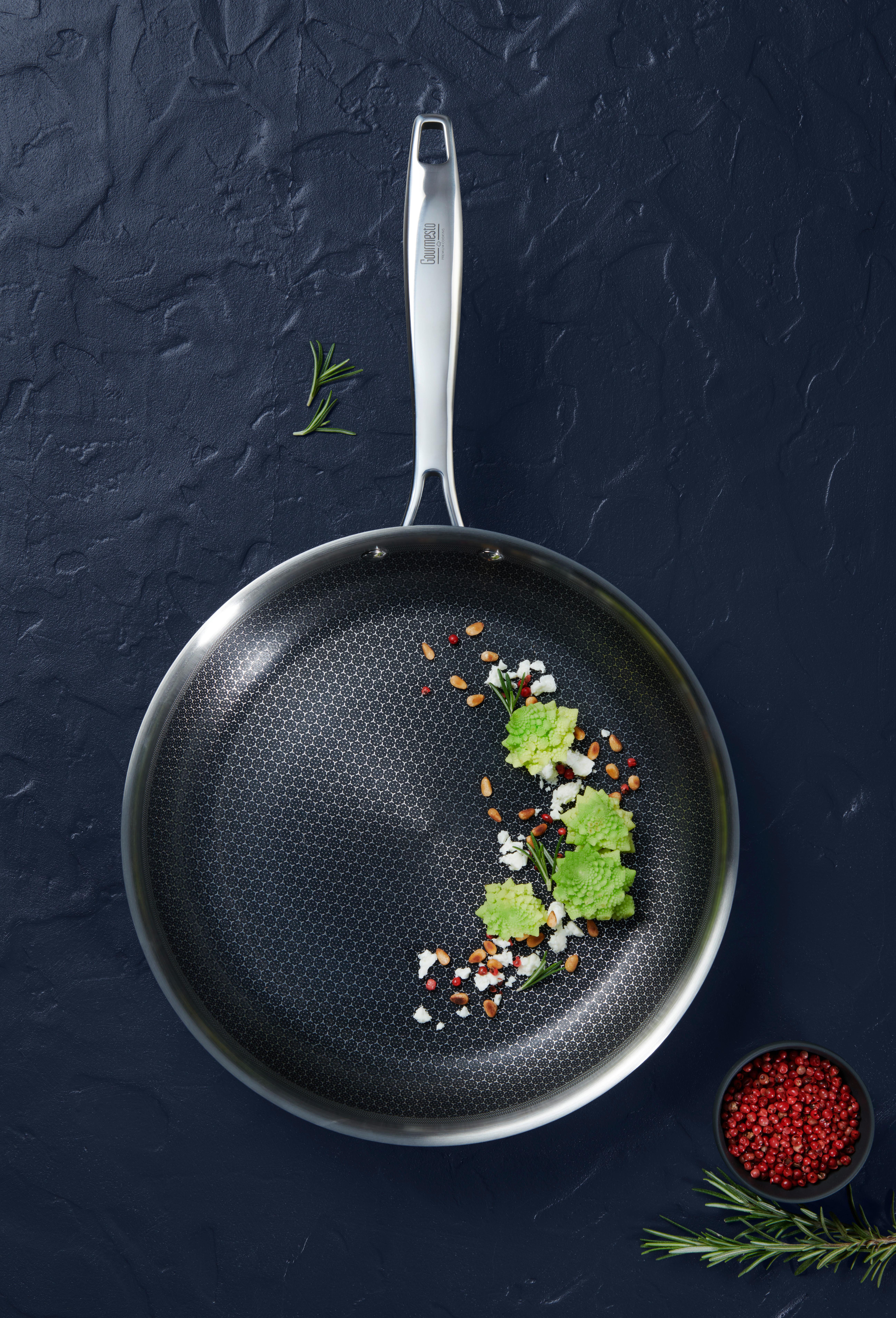Panvica na smaženie P/V: 28/5 CM - farba ušľachtilej ocele, Modern, kov (28/5cm) - Gourmesto