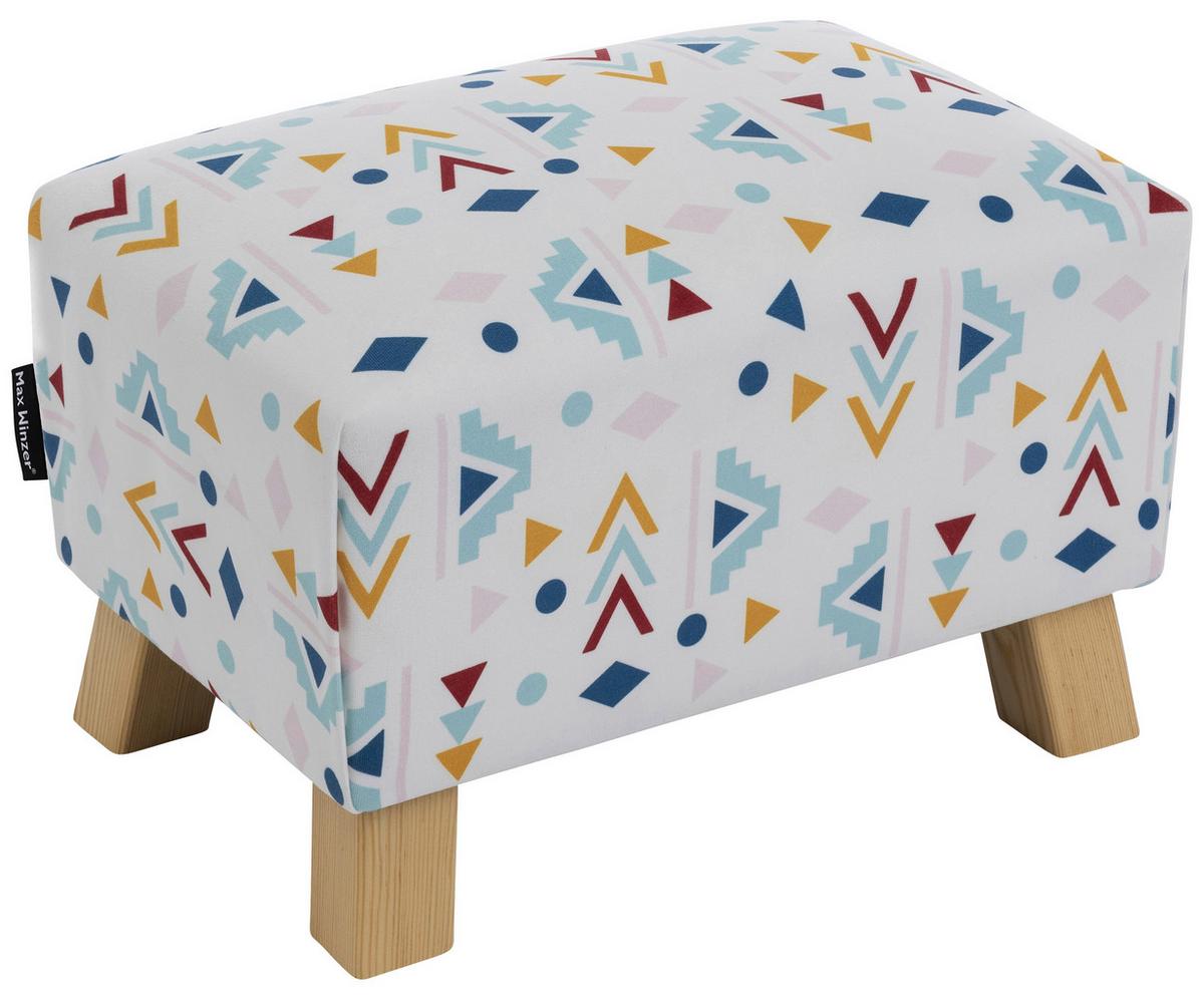 Hocker Footstool - Buchefarben/Multicolor, Design, Textil (40/28/28cm) - Max Winzer