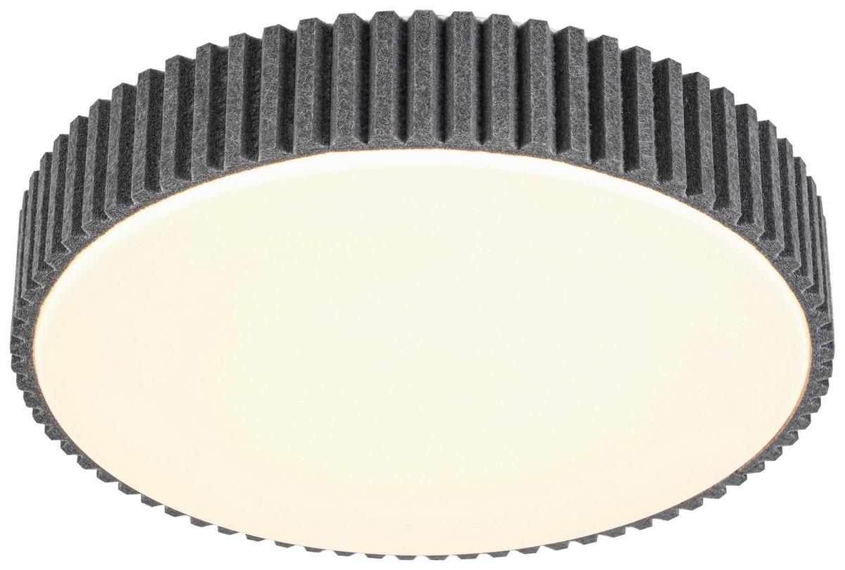 STROPNÍ LED SVÍTIDLO FILZI - šedá/bílá, Moderní, kov/textil (30/8,5cm) - Mömax