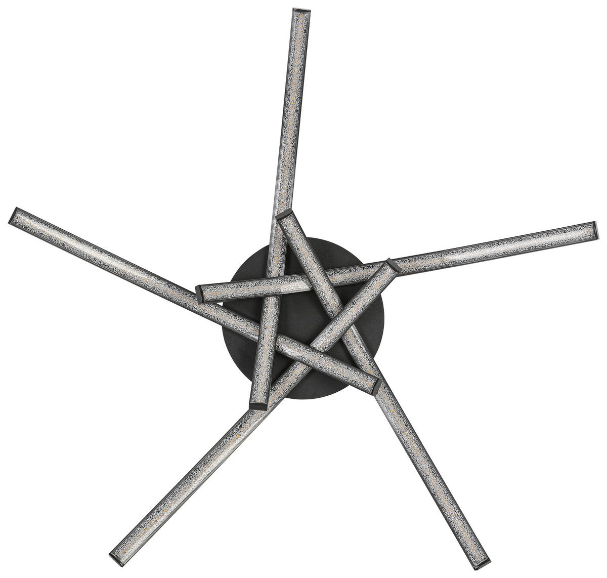 Led-deckenleuchte Doina - Schwarz, MODERN, Kunststoff/Metall (67ml) - Luca Bessoni