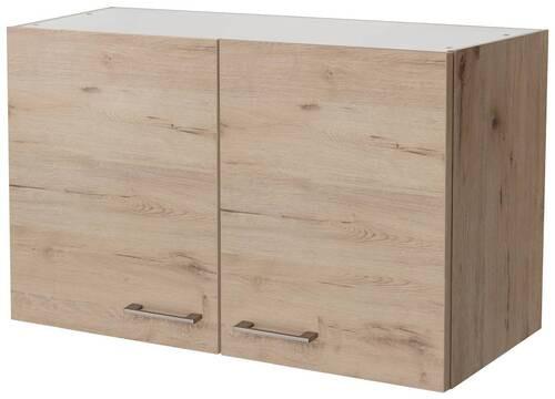 Kuchyňská horní skříňka RIVA H100, 100cm - dub San Remo/barvy nerez oceli, Moderní, kov/kompozitní dřevo (100/54,8/32cm)