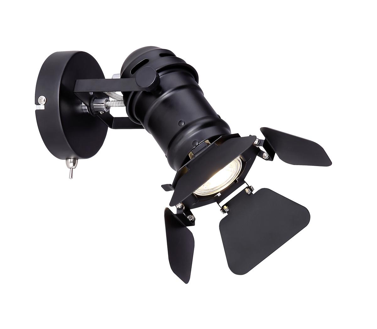 Strahler 1-Flammig verstellbar L: 16 cm - Schwarz, Trend, Metall (16/24,5/21,5cm) - Globo